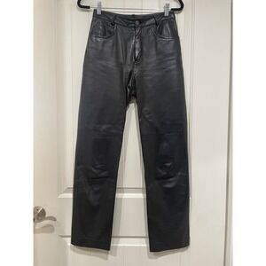 Vintage Michael Hoban North Beach Leather Pants Womens Size 4 Black